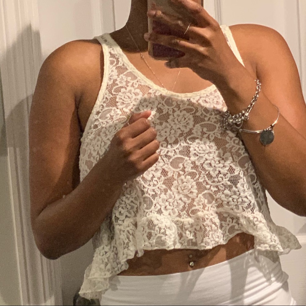 Lace Ruffle Tank - Picture 6 of 6